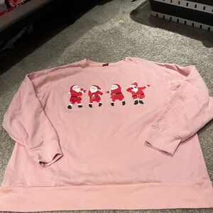 Pink Santa Sweatshirt